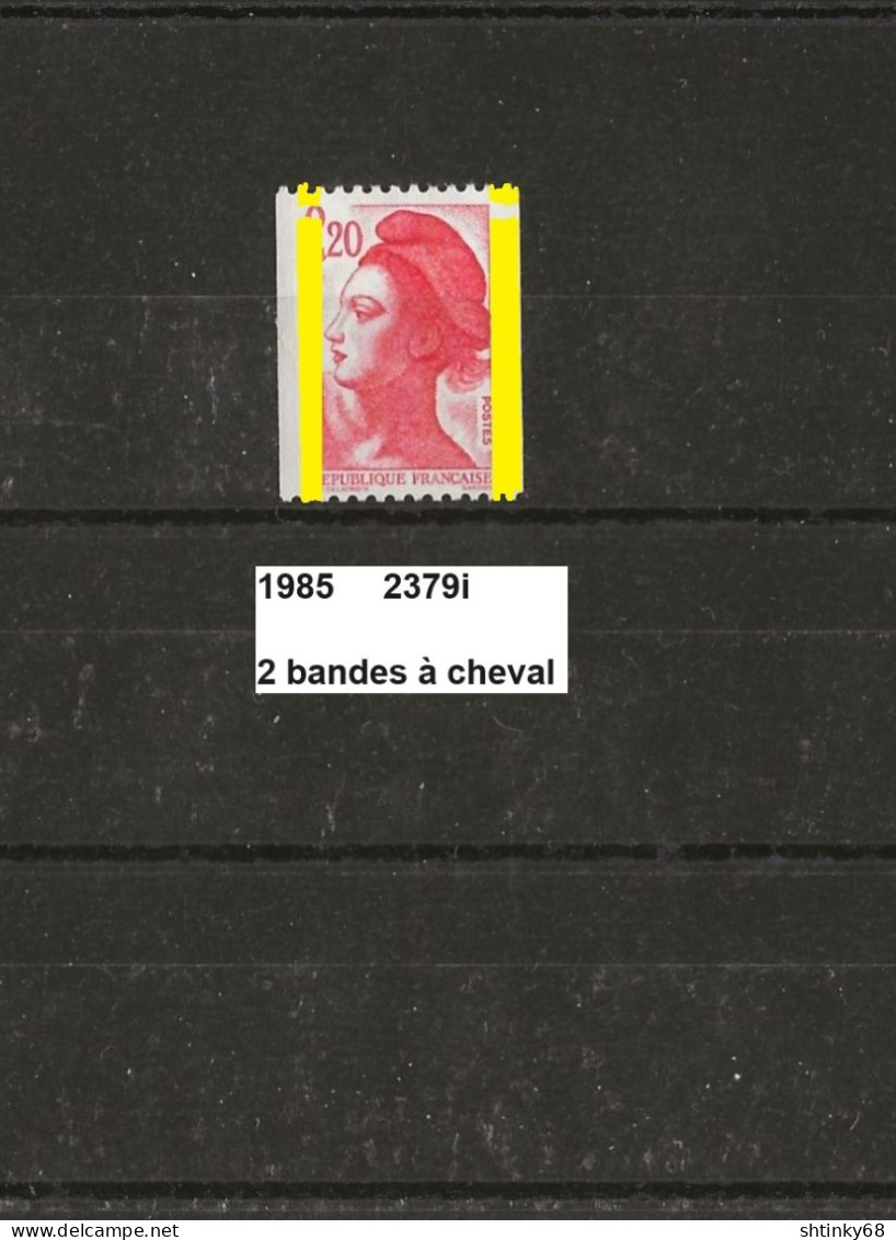 Variété De 1985 Neuf** Y&T N° 2379i Avec 2 Bandes à Cheval - Unused Stamps