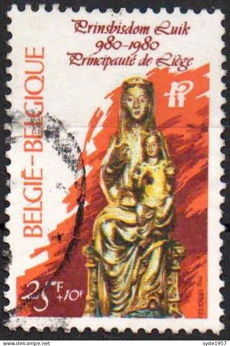 Belgique 1980 COB 1989 - Sainte Vierge Cote >2€ - Used Stamps