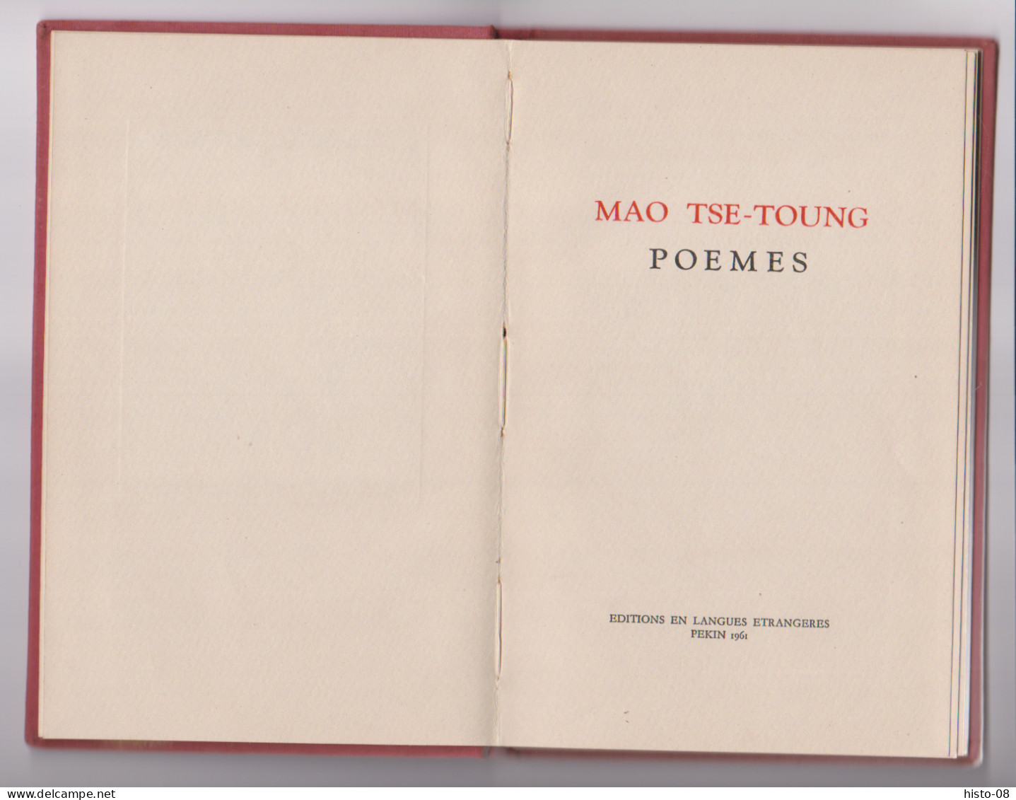 MAO TSE - TOUNG . POEMES  . DEUXIEME EDITION 1961. Imprimé En Republique Populaire De Chine . - Politik