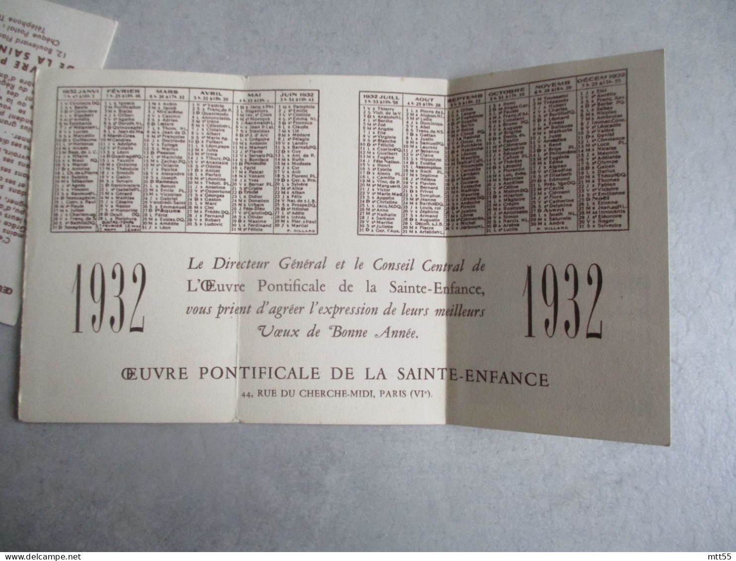 LOT 2 CALENDRIER CHINE INDE RELIGION OEUVRE PONTIFICALE MISSIONNAIRE ENFANTS - Small : 1961-70
