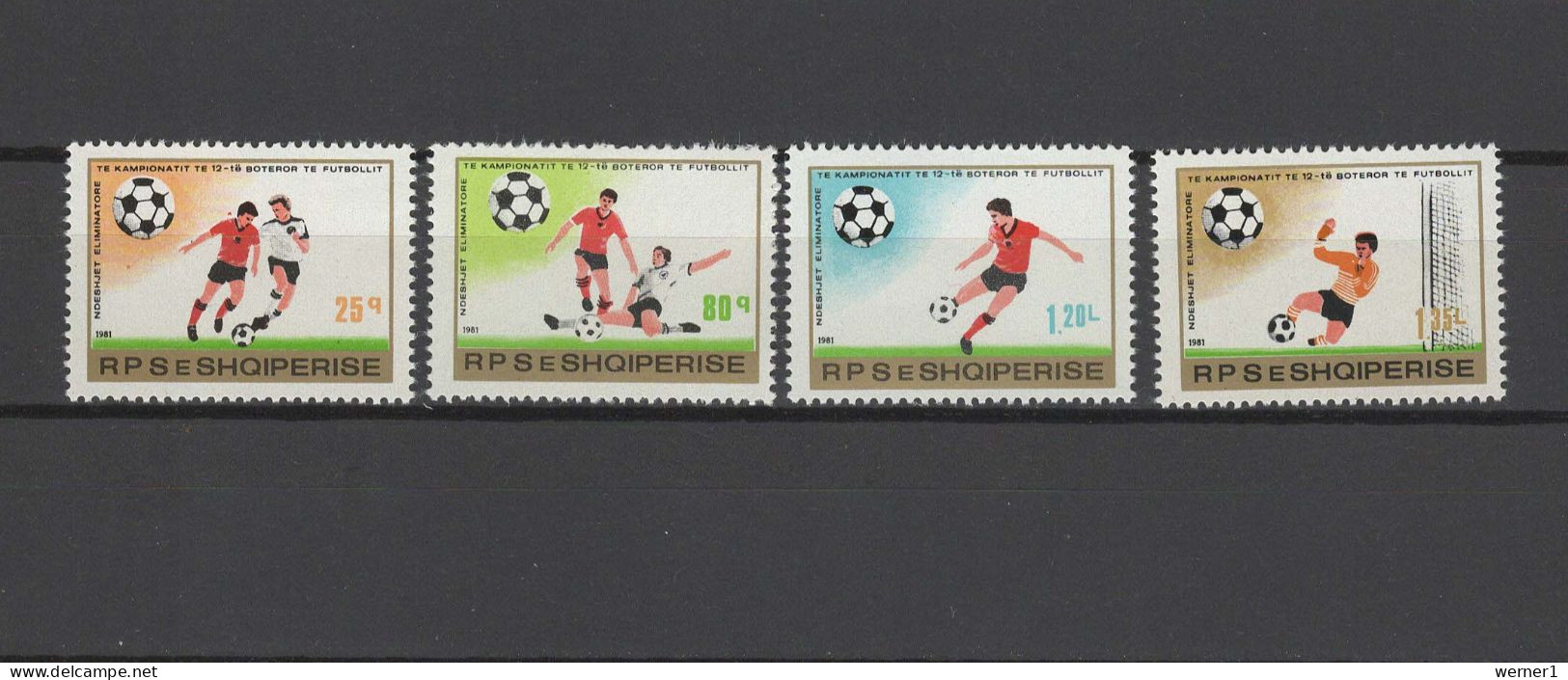 Albania 1981 Football Soccer World Cup Set Of 4 MNH - 1982 – Espagne