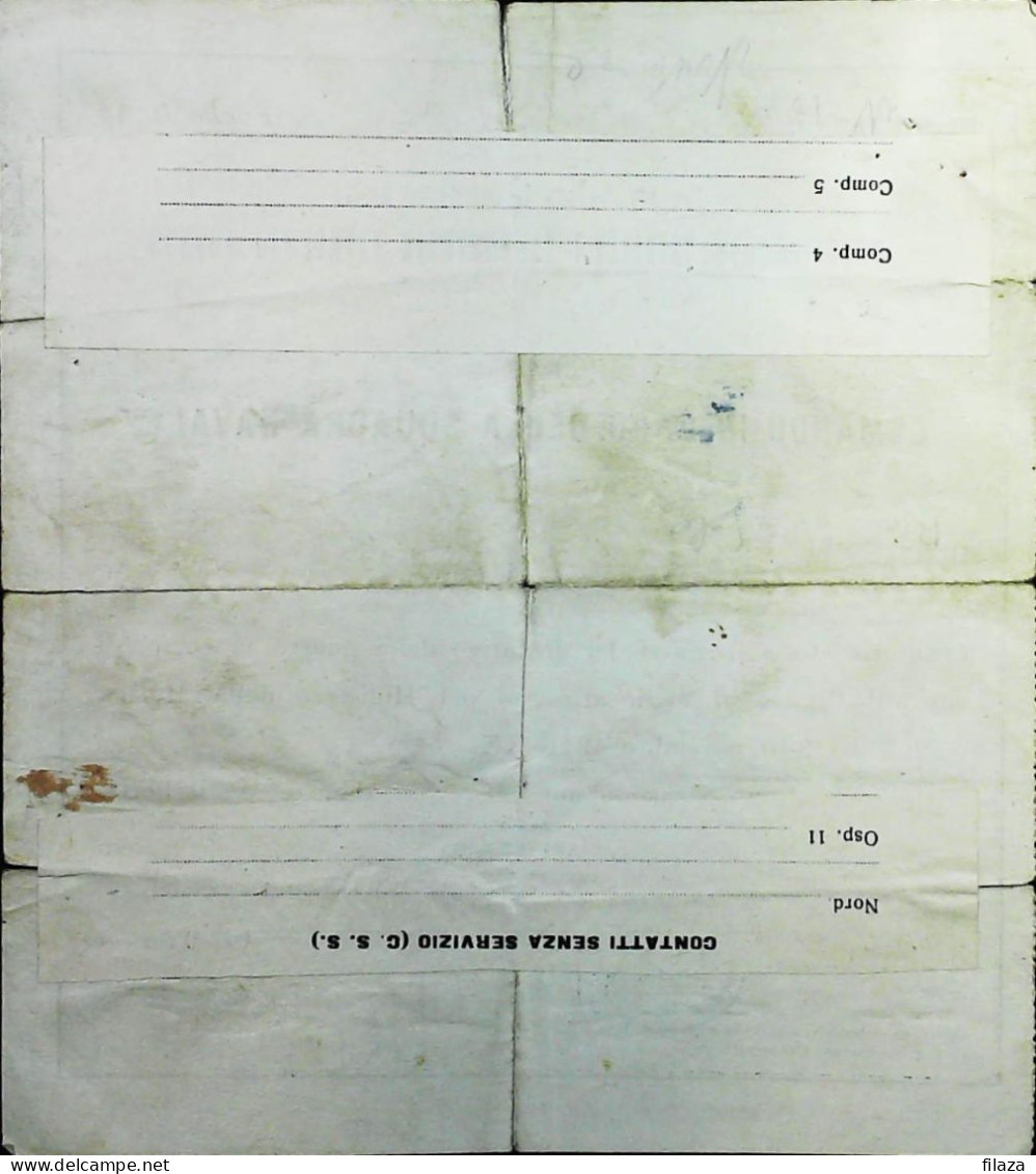 WW2 – 1942 DIPLOMA DISTINTIVO DI GUERRA NAVE "CAMICIA NERA" - S6918 - Documentos