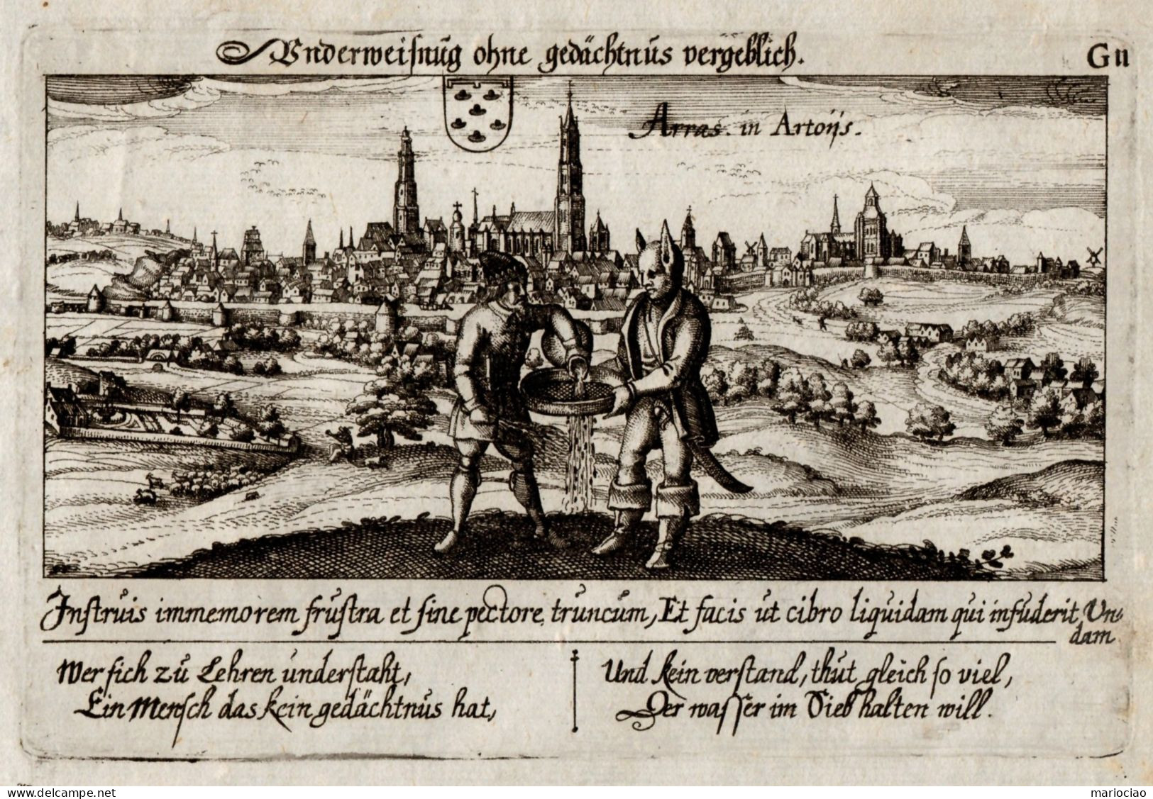 ST-FR ARRAS 1678~ Arras In Artoys Daniel Meisner Gravure Sur Cuivre - Estampes & Gravures