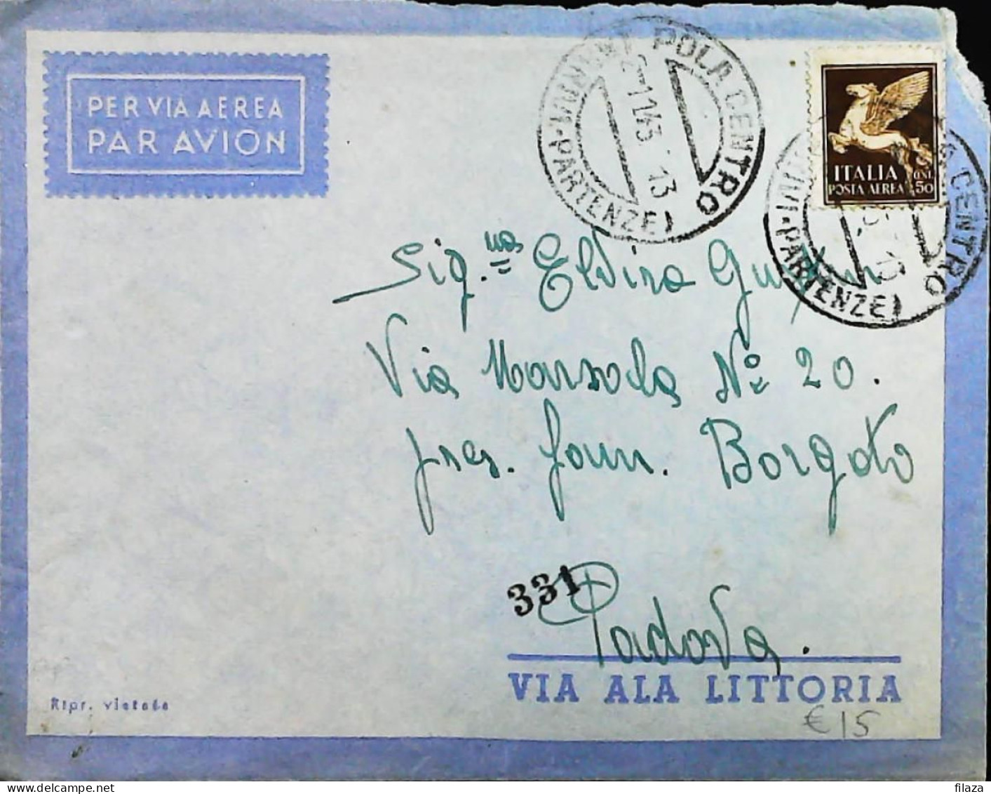 RSI 1943 - 1945 Lettera / Cartolina Da Pola Affrancatura D'emergenza - S7529 - Poststempel