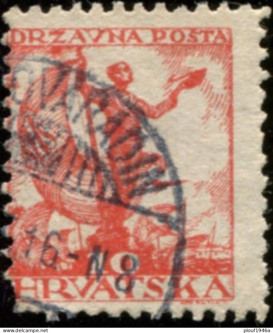 Pays : 144,04 (Croatie : Royaume Des Serbes, Croates Et Slovènes)  Yvert Et Tellier N° :    56 (o) - Croacia