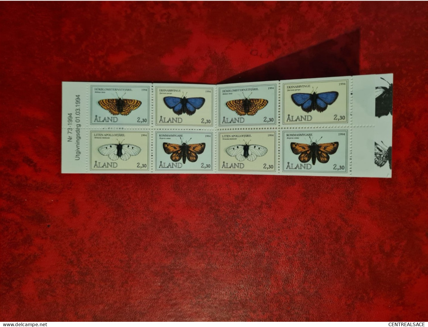 ALAND  CARNET SCHMETTERLINGE PAPILLONS FJARILAR PA ALAND 1994 - Ålandinseln