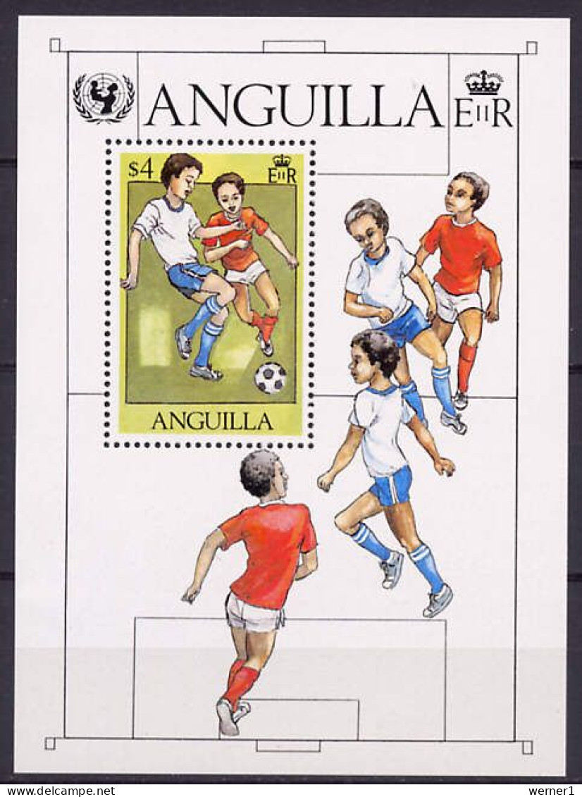 Anguilla 1981 Football Soccer S/s MNH - Unused Stamps