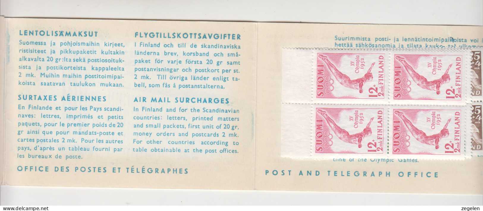 Finland Postzegelboekje Facit 3 ** - Libretti