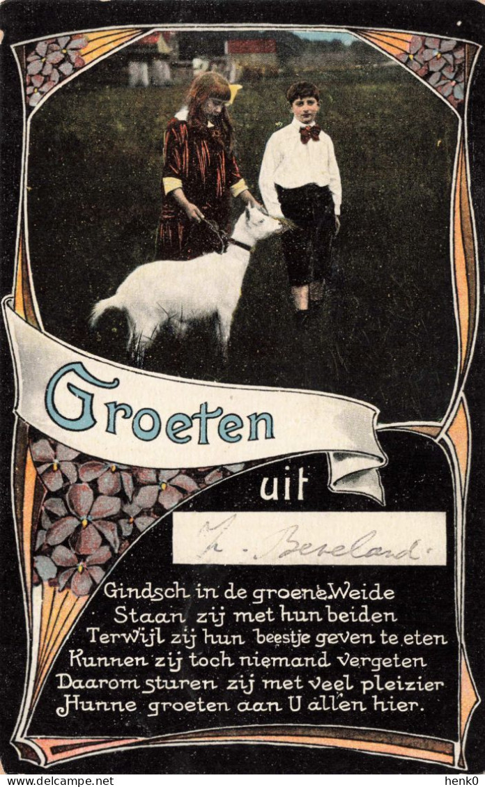 Zuid Beveland Groeten Uit Fantasiekaart Oud 1918 C3193 - Other & Unclassified
