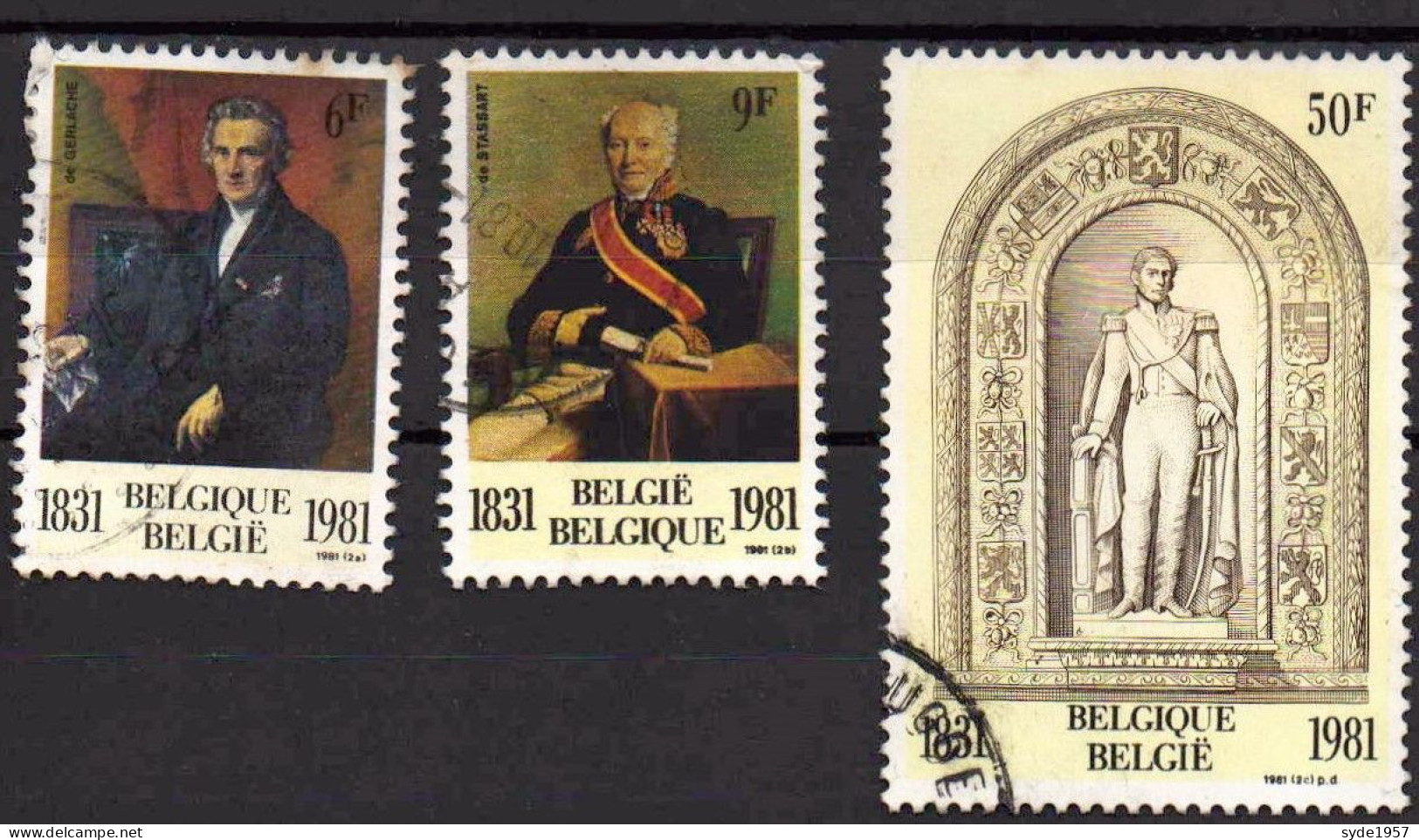 Belgique 1981 COB 2001 à 2003 (complet) -150 Ans De La Dynastie Et Du Parlement - Gebraucht