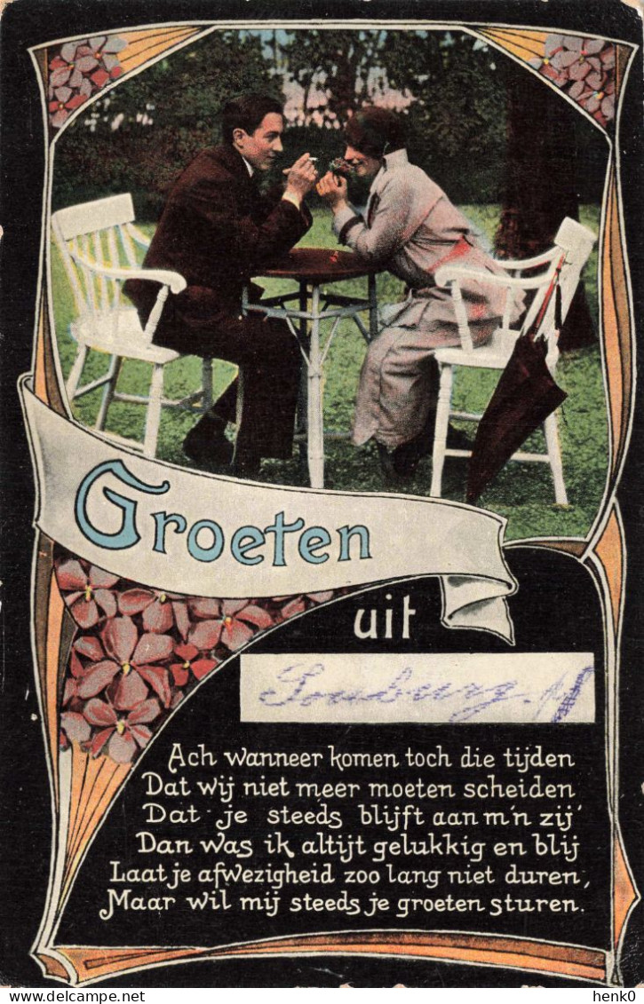Souburg Groeten Uit Fantasiekaart Oud ±1917 C3194 - Other & Unclassified