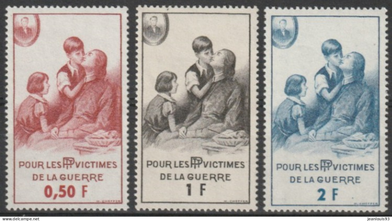 FRANCE - 81/83  3 VIGNETTES BIENFAISANCE PTT 1965 - Unused Stamps
