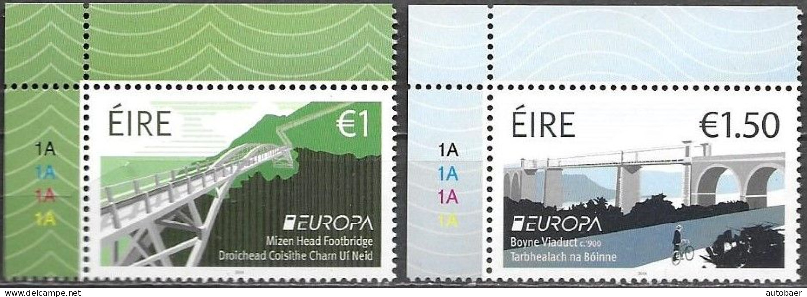 Ireland Irlande Eire Irland 2018 Europa Cept Castles Mi. 2260-61 MNH Neuf Postfrisch ** - 2018