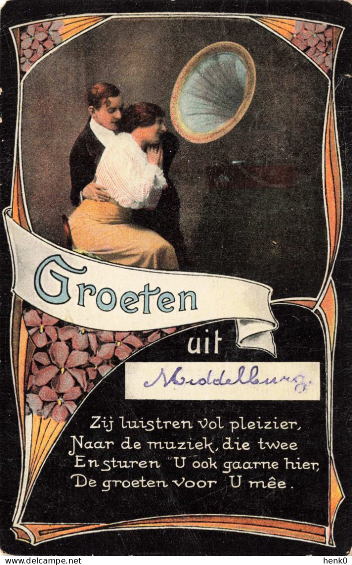 Middelburg Groeten Uit Fantasiekaart Oud 1916 C3195 - Middelburg