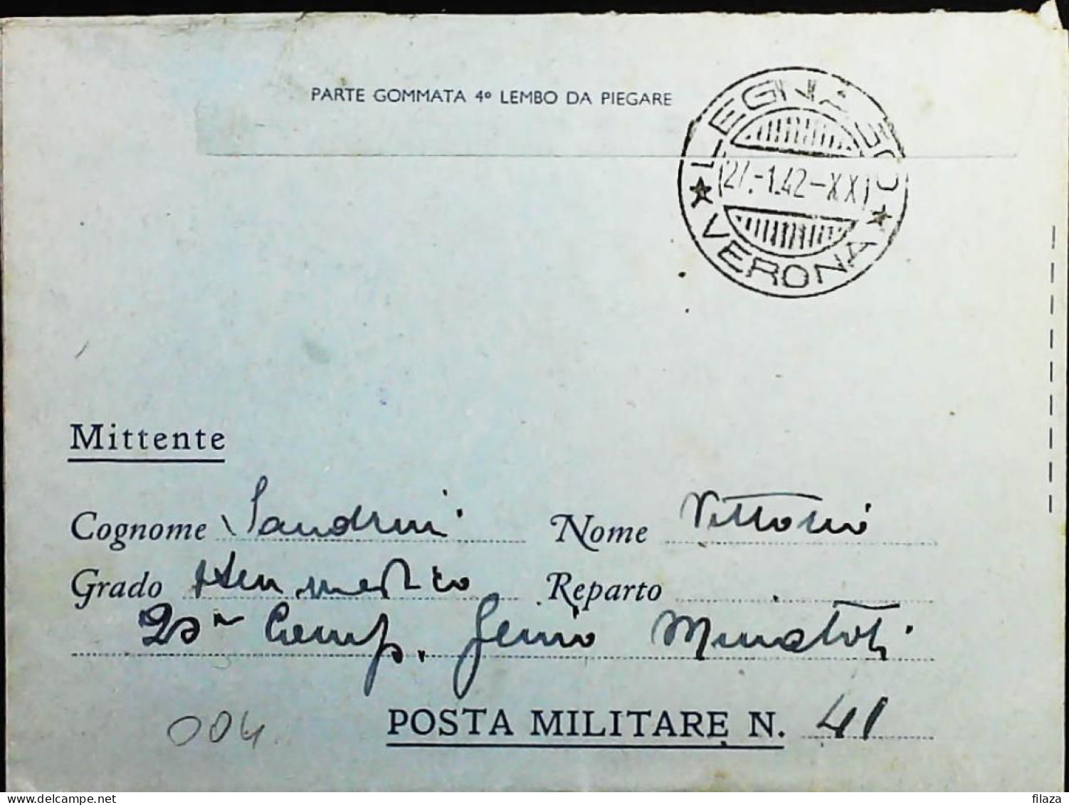 POSTA MILITARE ITALIA IN CROAZIA  - WWII WW2 - S7013 - Military Mail (PM)