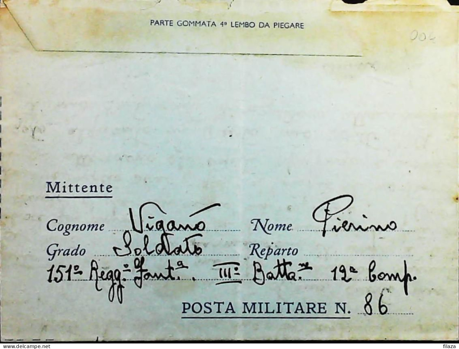 POSTA MILITARE ITALIA IN CROAZIA  - WWII WW2 - S6965 - Military Mail (PM)