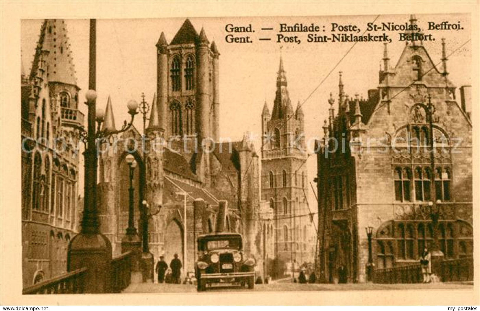 73337727 Gand Belgien La Poste Eglise Saint Nicolas Et Le Beffroi Gand Belgien - Andere & Zonder Classificatie