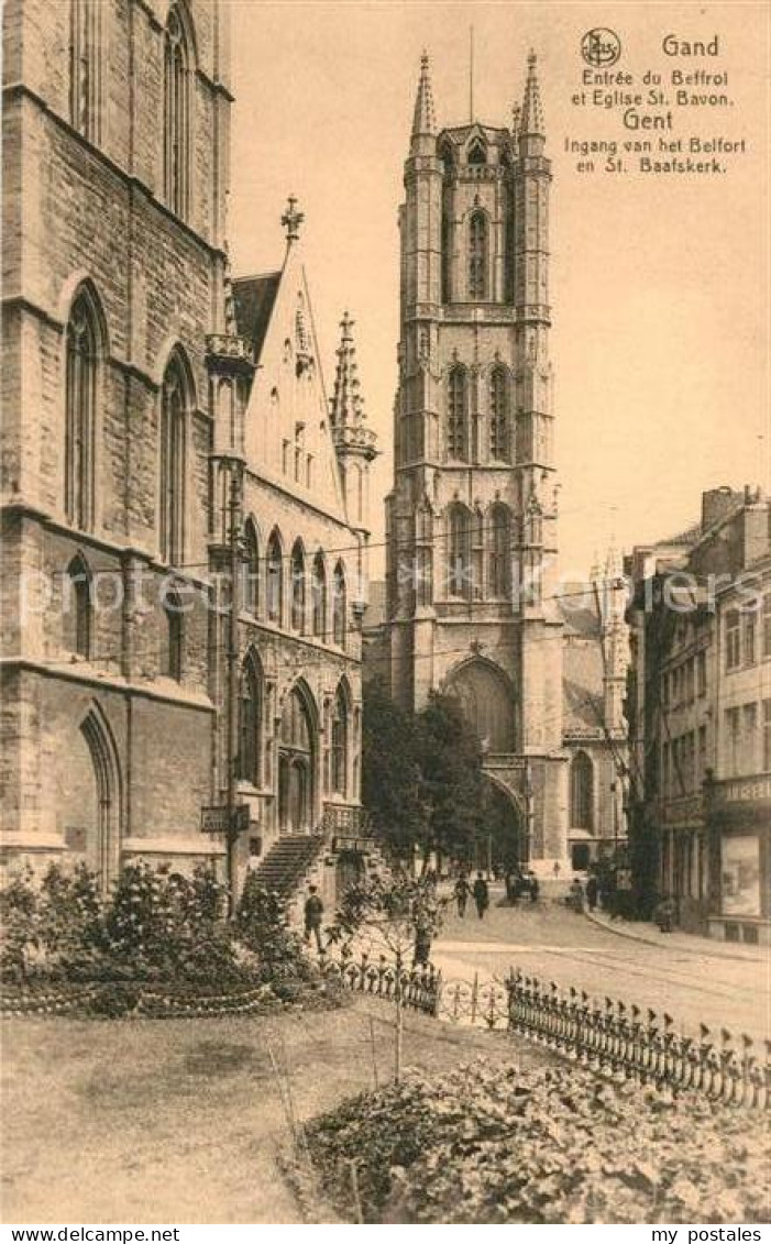 73337715 Gand Belgien Entrée Du Beffroi Eglise Saint Bavon Serie 3 No 23 Gand Be - Altri & Non Classificati