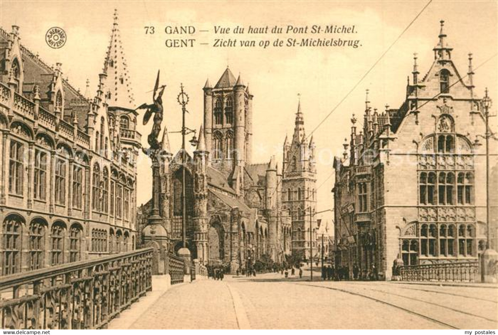 73337713 Gand Belgien Cathedrale Vue Du Haut Du Pont Saint Michel Gand Belgien - Andere & Zonder Classificatie