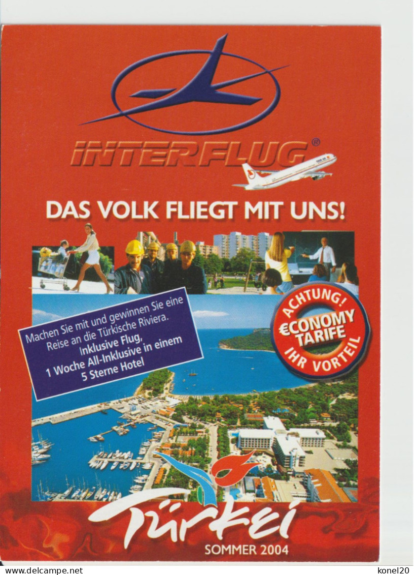 Promotion Pc Interflug Flying To Turkey - 1919-1938: Entre Guerres