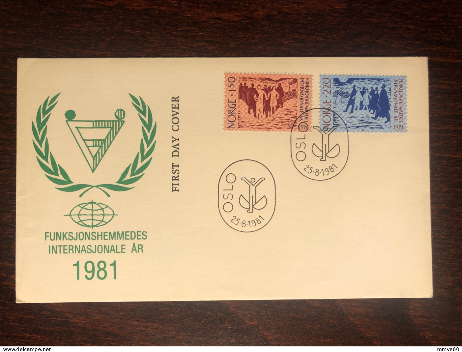 NORWAY FDC COVER 1981 YEAR  DISABLED PEOPLE HEALTH MEDICINE STAMPS - FDC
