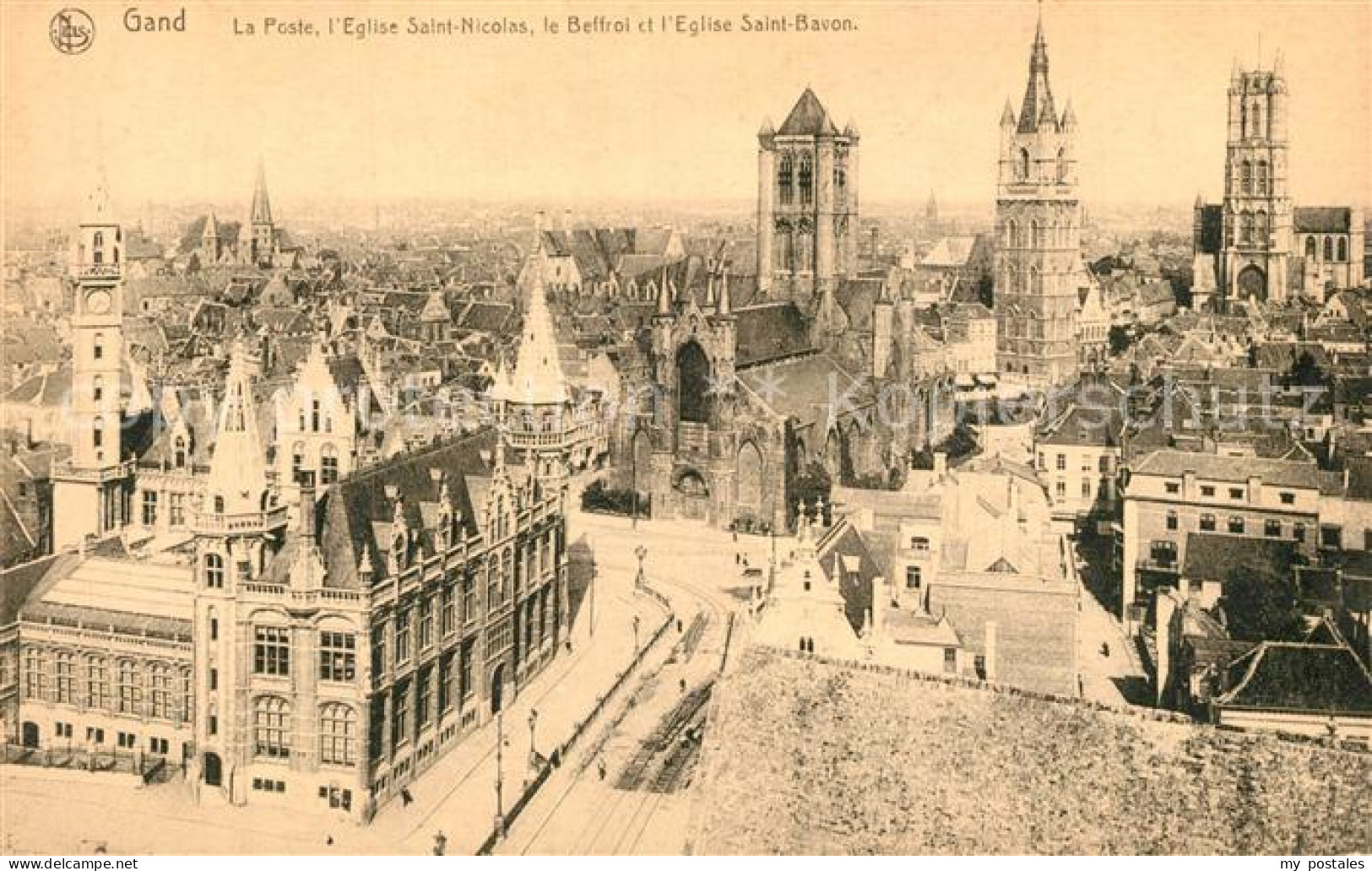 73337691 Gand Belgien Panorama La Poste Eglise Saint Nicolas Le Beffroi Eglise S - Andere & Zonder Classificatie