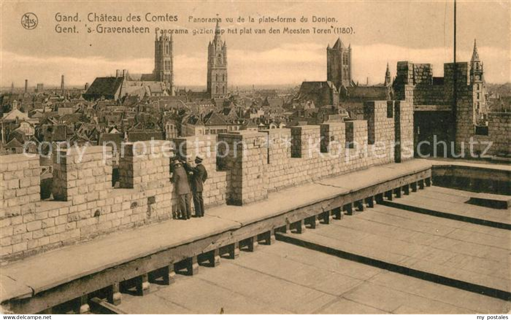 73337687 Gand Belgien Chateau Des Comtes Panorama Vu De La Plateforme Du Donjon  - Autres & Non Classés