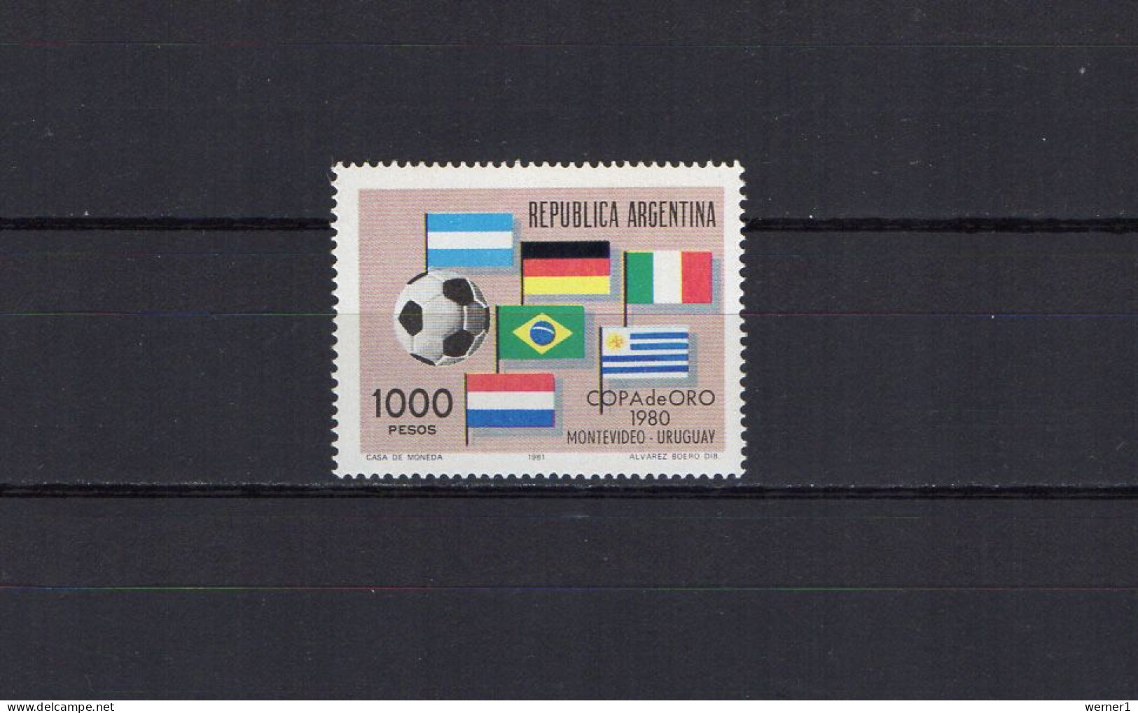 Argentina 1981 Football Soccer Gold Cup Stamp MNH - Copa America