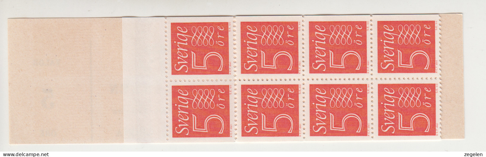Zweden Postzegelboekje Facit H161 Michel 429D ** - 1951-80