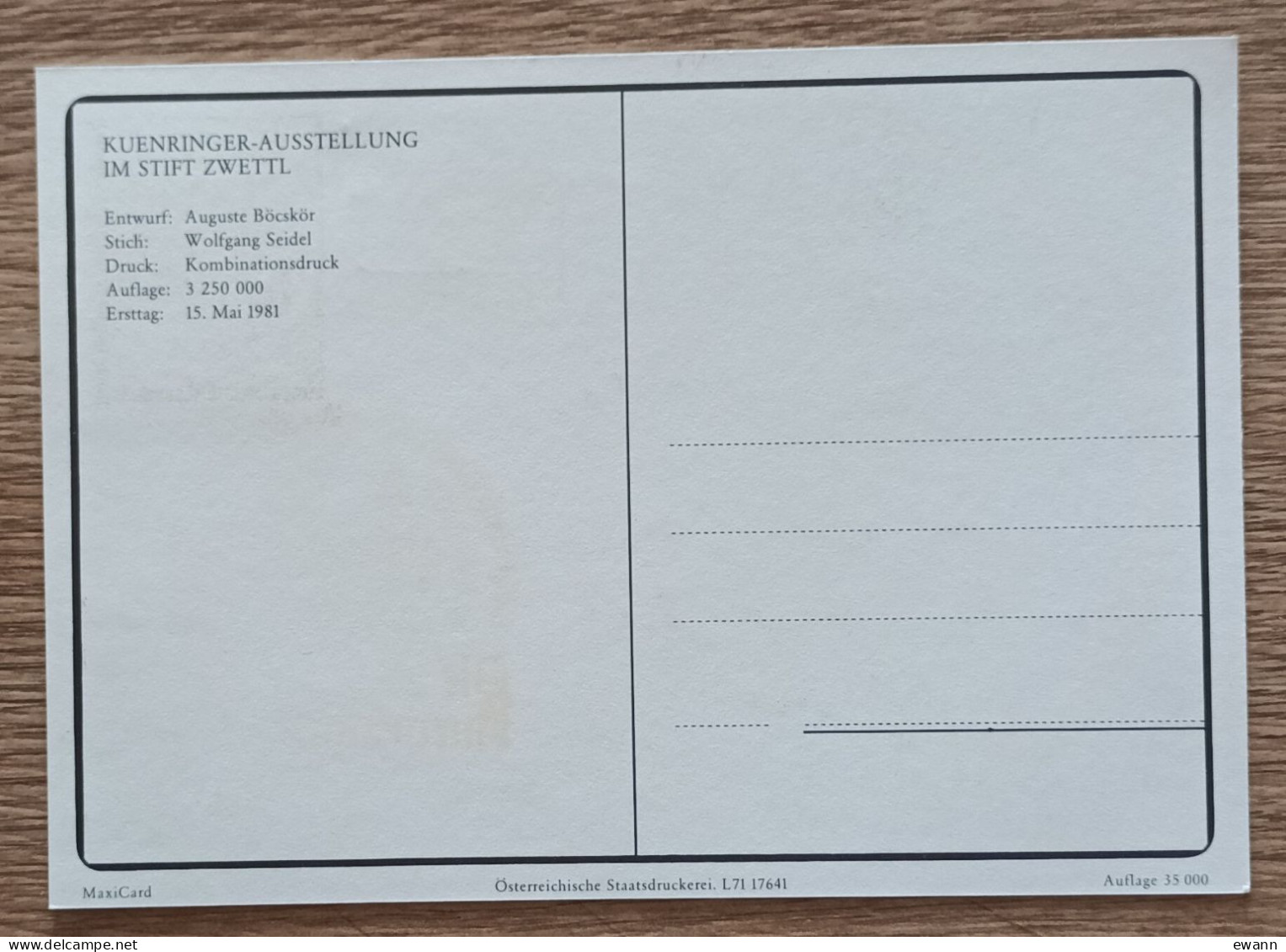 Autriche - CM 1981 - YT N°1499 - Exposition La Dynastie Des Kuenring à L'abbaye De Zwettl - Cartoline Maximum
