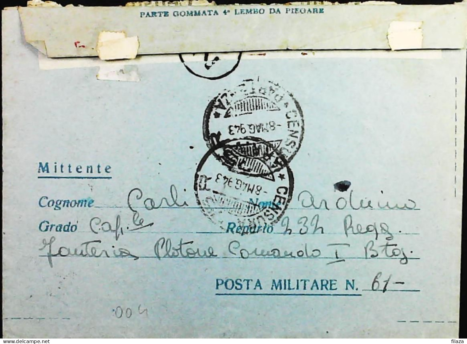 POSTA MILITARE ITALIA IN GRECIA  - WWII WW2 - S6850 - Correo Militar (PM)