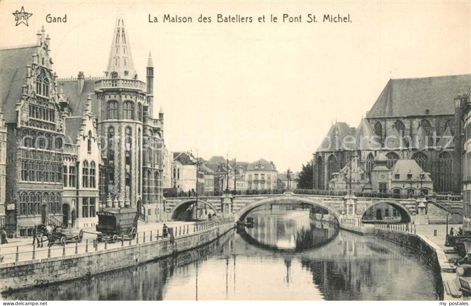 73337667 Gand Belgien La Maison Des Bateliers Et Le Pont Saint Michel Gand Belgi - Sonstige & Ohne Zuordnung