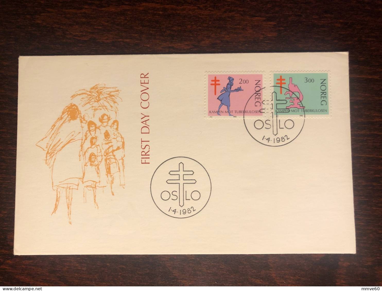 NORWAY FDC COVER 1982 YEAR  TUBERCULOSIS TBC HEALTH MEDICINE STAMPS - FDC