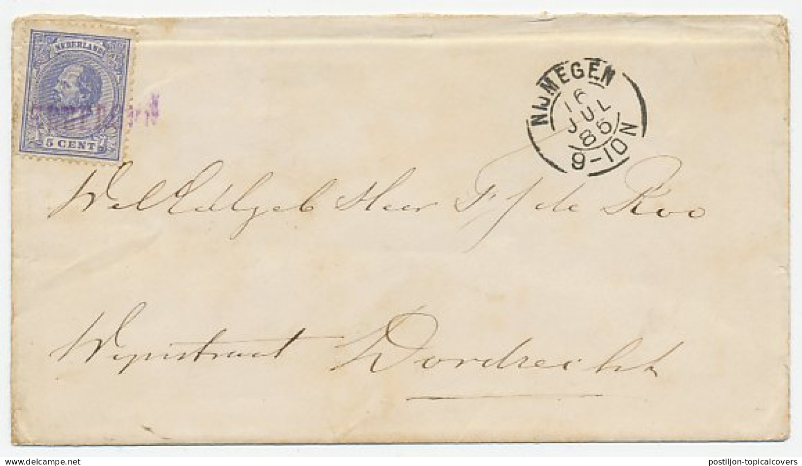 Naamstempel Ubbergen 1885 - Lettres & Documents