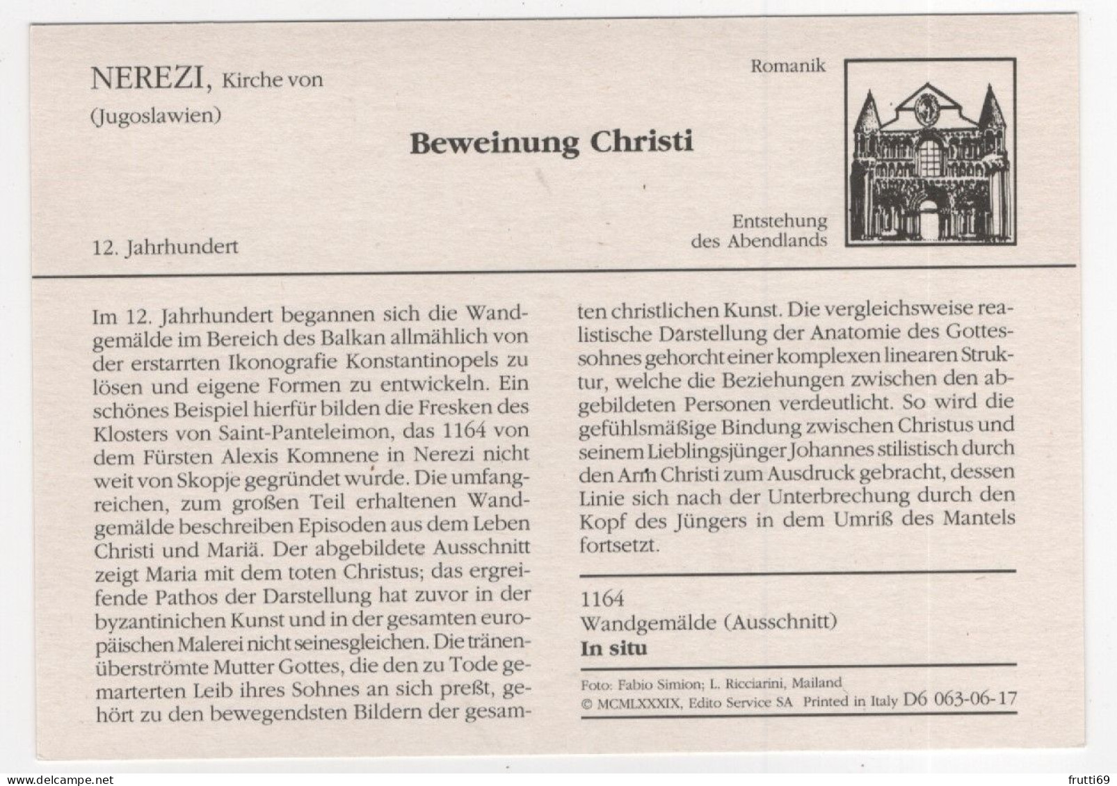 AK 210213 ART / PAINTING ... - Kirche Von Nerezi - Beweinung Christi - Malerei & Gemälde