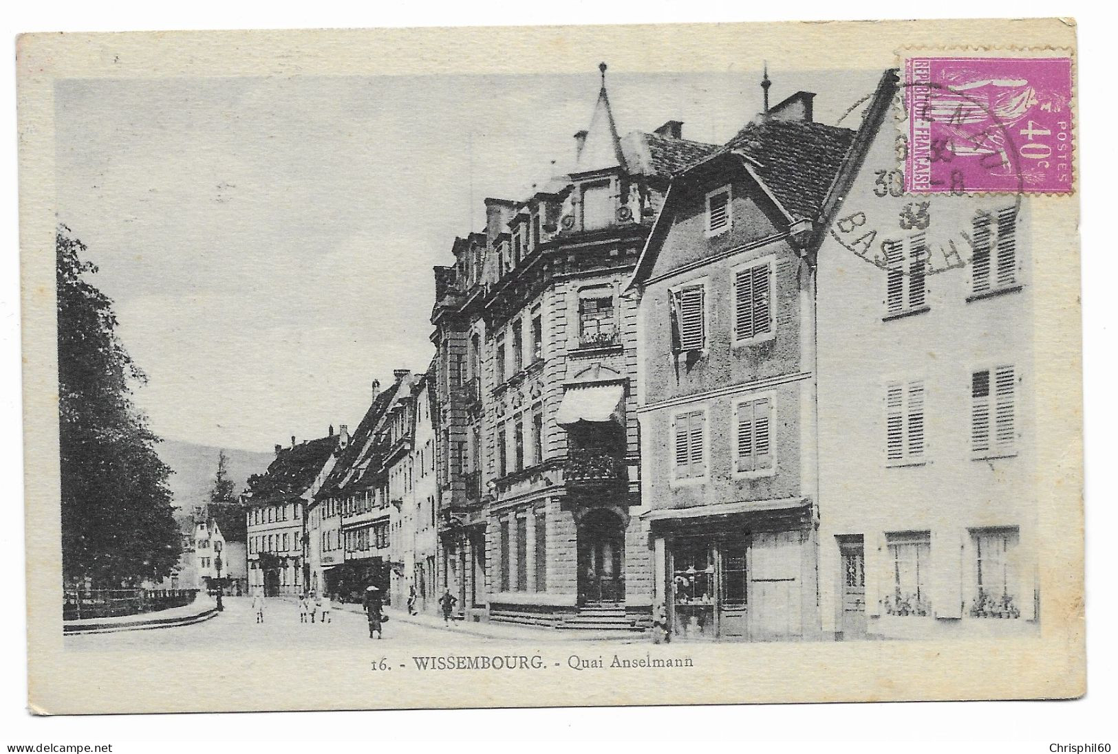 CPA - WISSEMBOURG - Quai Anselmann - Edit. La Cicogne - N°16 - Circulé En 1933 - - Wissembourg