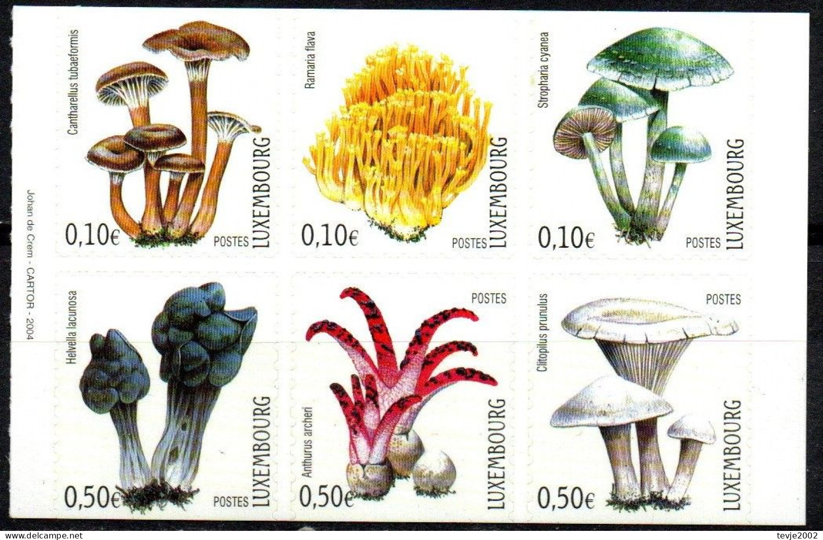 Luxemburg 2004 - Mi.Nr. 1628 - 1633 - Postfrisch MNH - Pilze Mushrooms - Mushrooms