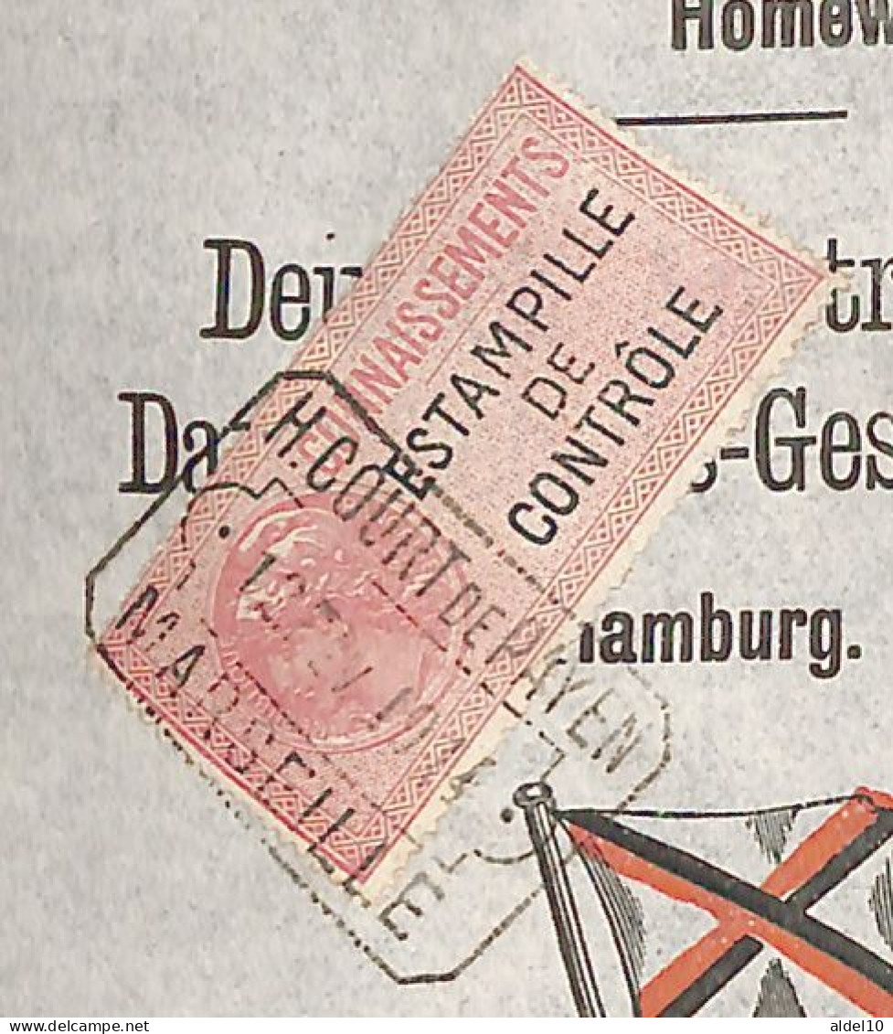 Connaissement De Marseille Pour Amsterdam 1924 Avec Estampille De Contrôle Rose - Briefe U. Dokumente