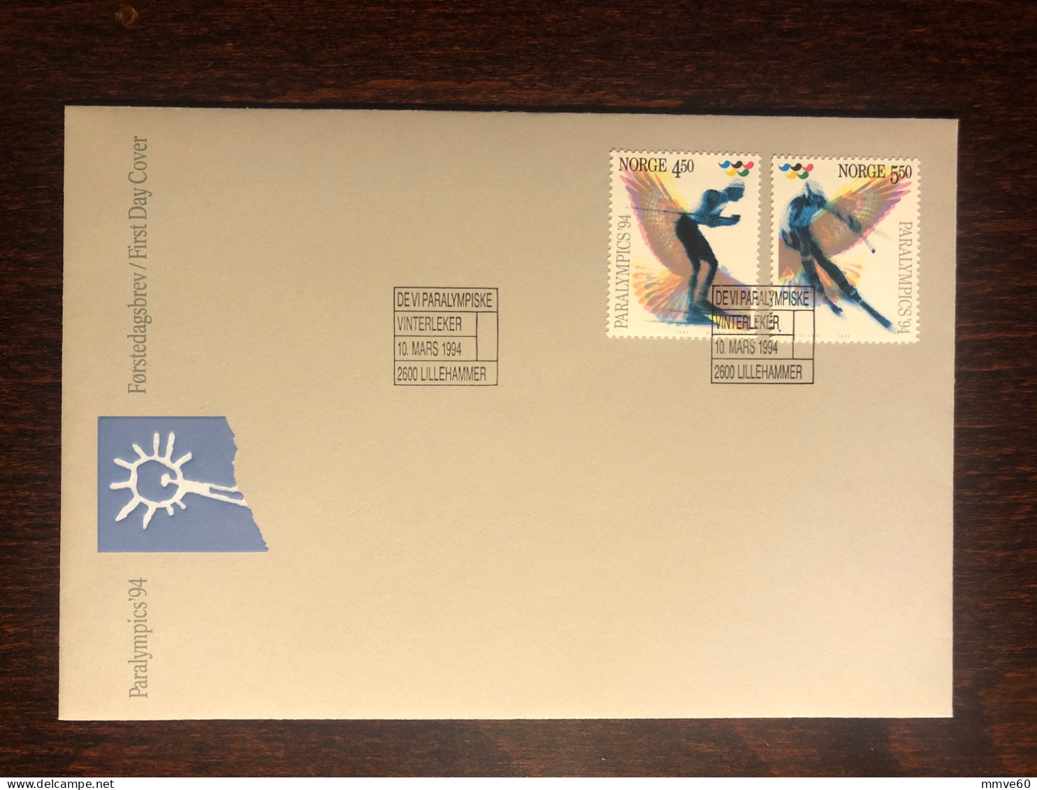 NORWAY FDC COVER 1994 YEAR  PARALYMPICS DISABLED SPORTS HEALTH MEDICINE STAMPS - FDC