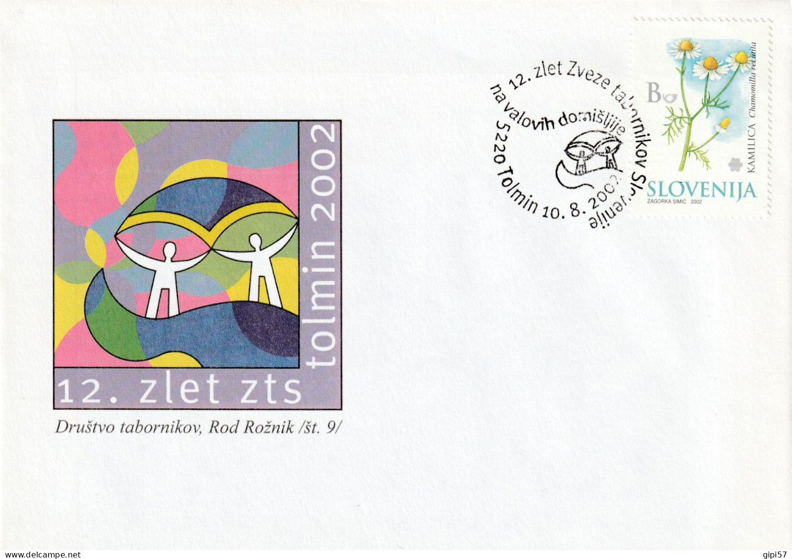 SCOUT SLOVENIA 2007 - FDC 12. FLY ON THE IMMAGINATION. SPECIAL CANCEL TOLMIN - Slovénie