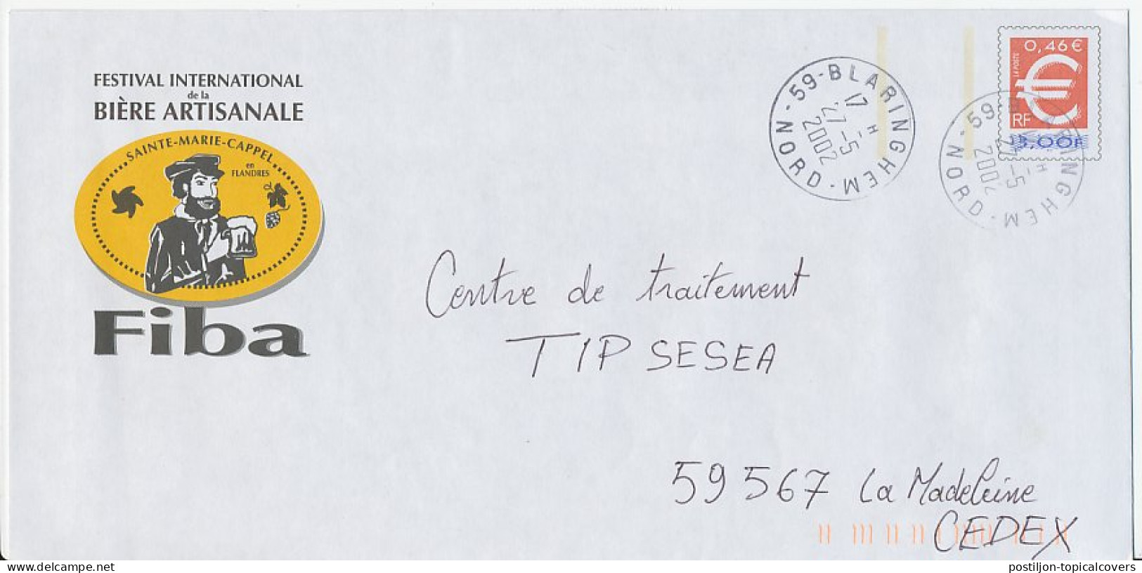 Postal Stationery / PAP France 2002 International Beer Festival - Wein & Alkohol