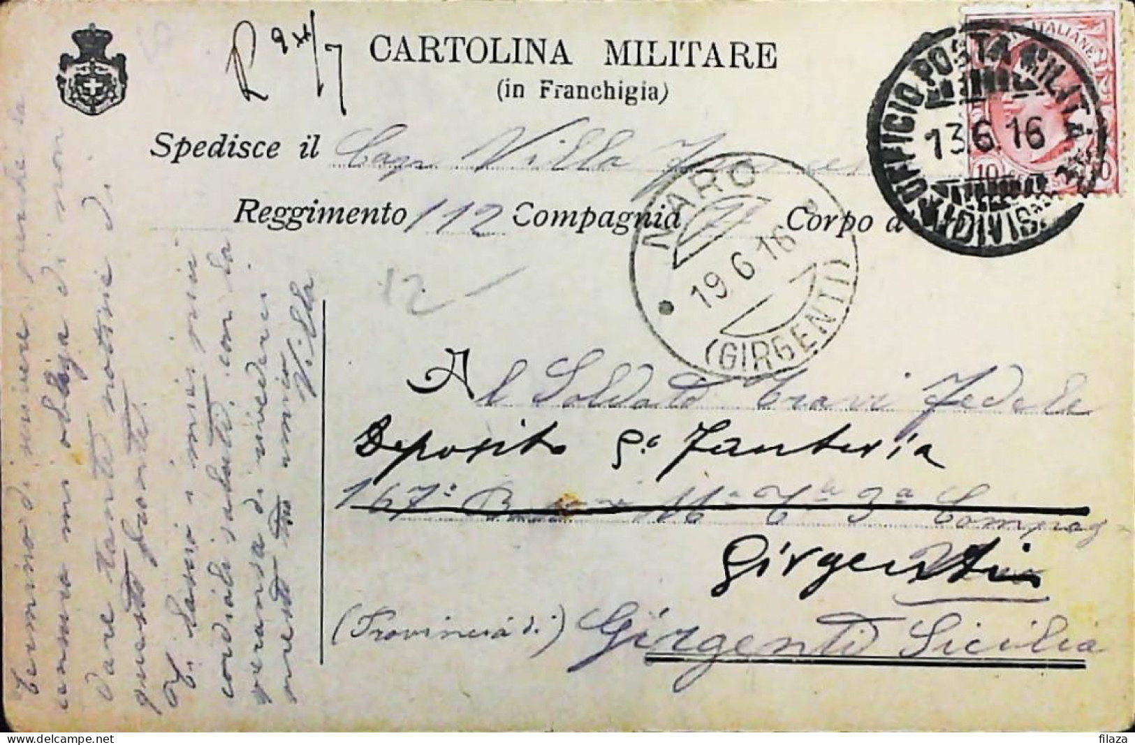 ITALY - WW1 – WWI Posta Militare 1915-1918 –  (AGIAB) - S8093 - Correo Militar (PM)