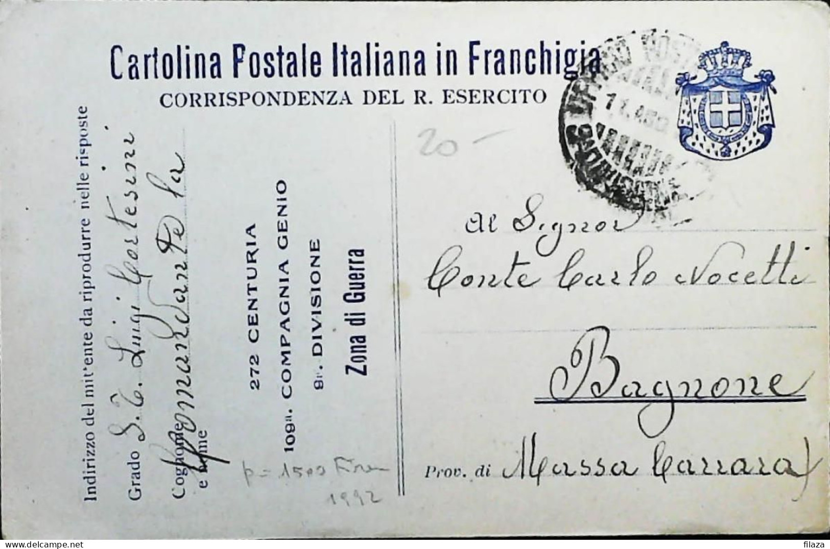 ITALY - WW1 – WWI Posta Militare 1915-1918 –  (AGIAB) - S8097 - Military Mail (PM)