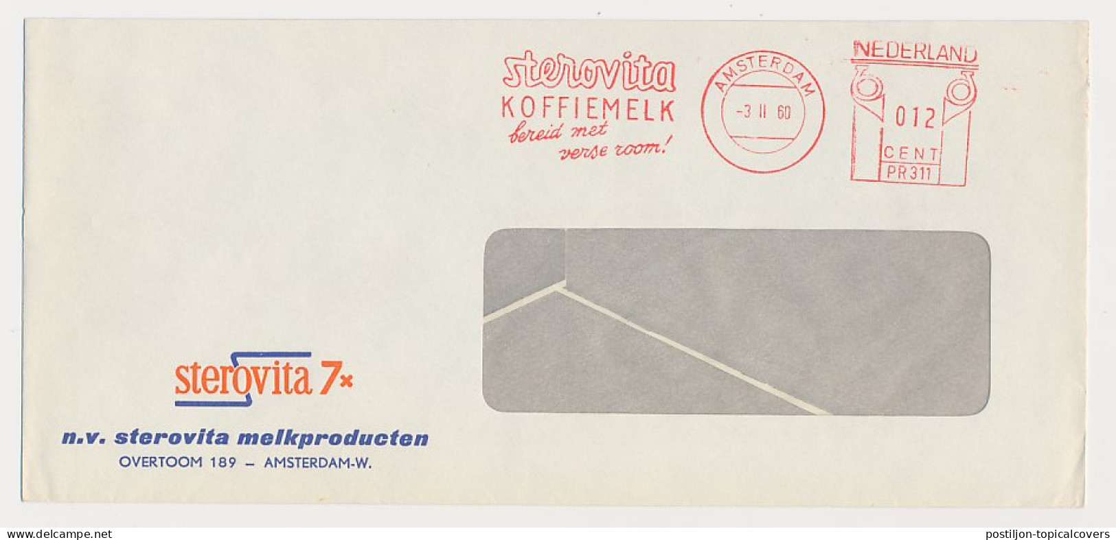 Meter Cover Netherlands 1960 Coffee Milk - Fresh Cream - Amsterdam - Other & Unclassified