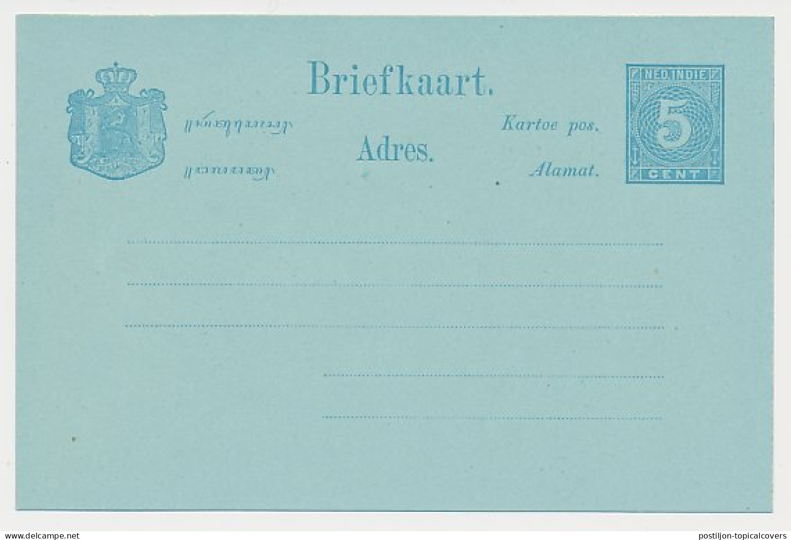 Ned. Indie Briefkaart G. 10 A - Niederländisch-Indien