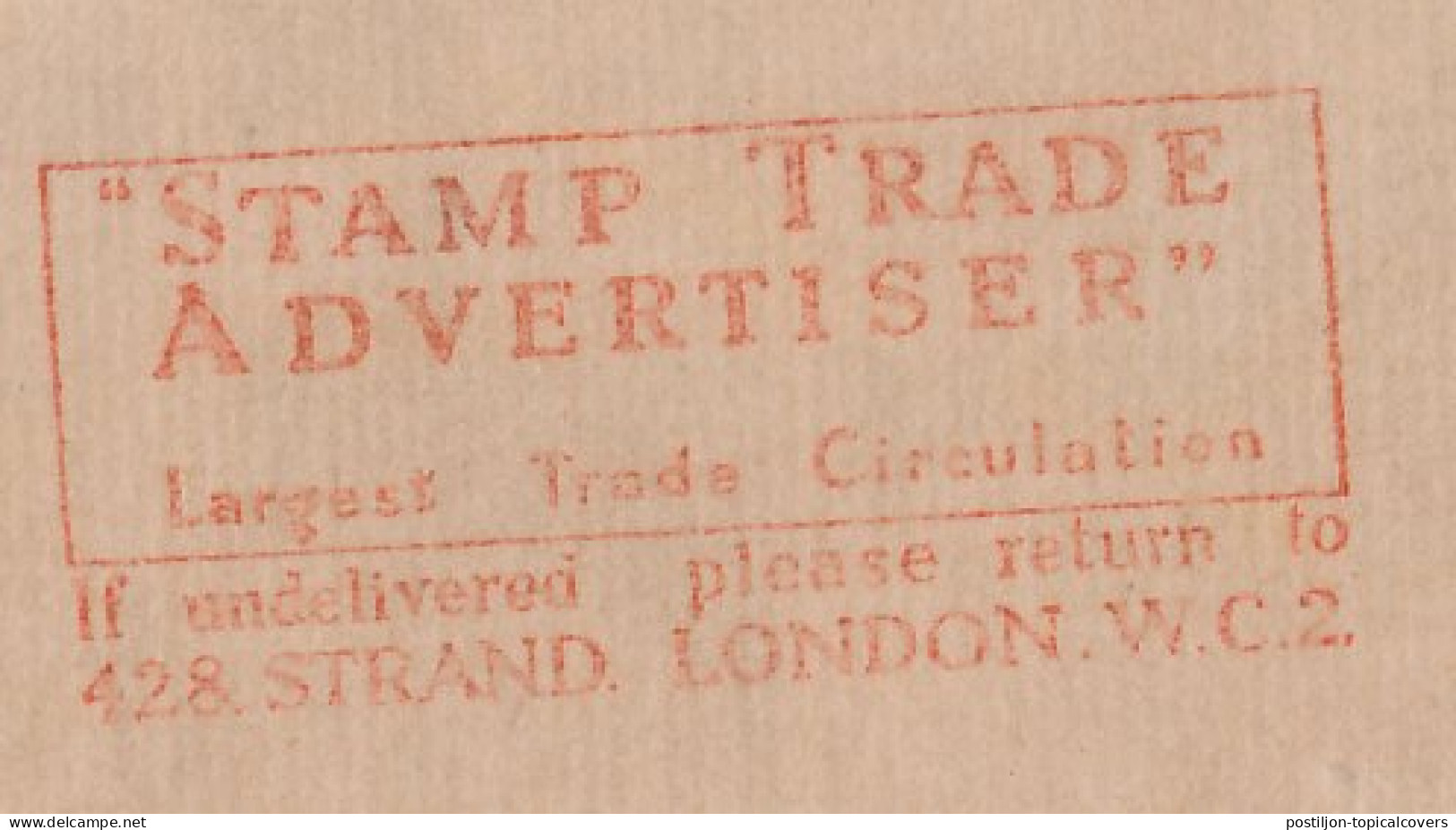 Meter Wrapper GB / UK 1937 Stamp Trade Advertiser - Sonstige & Ohne Zuordnung