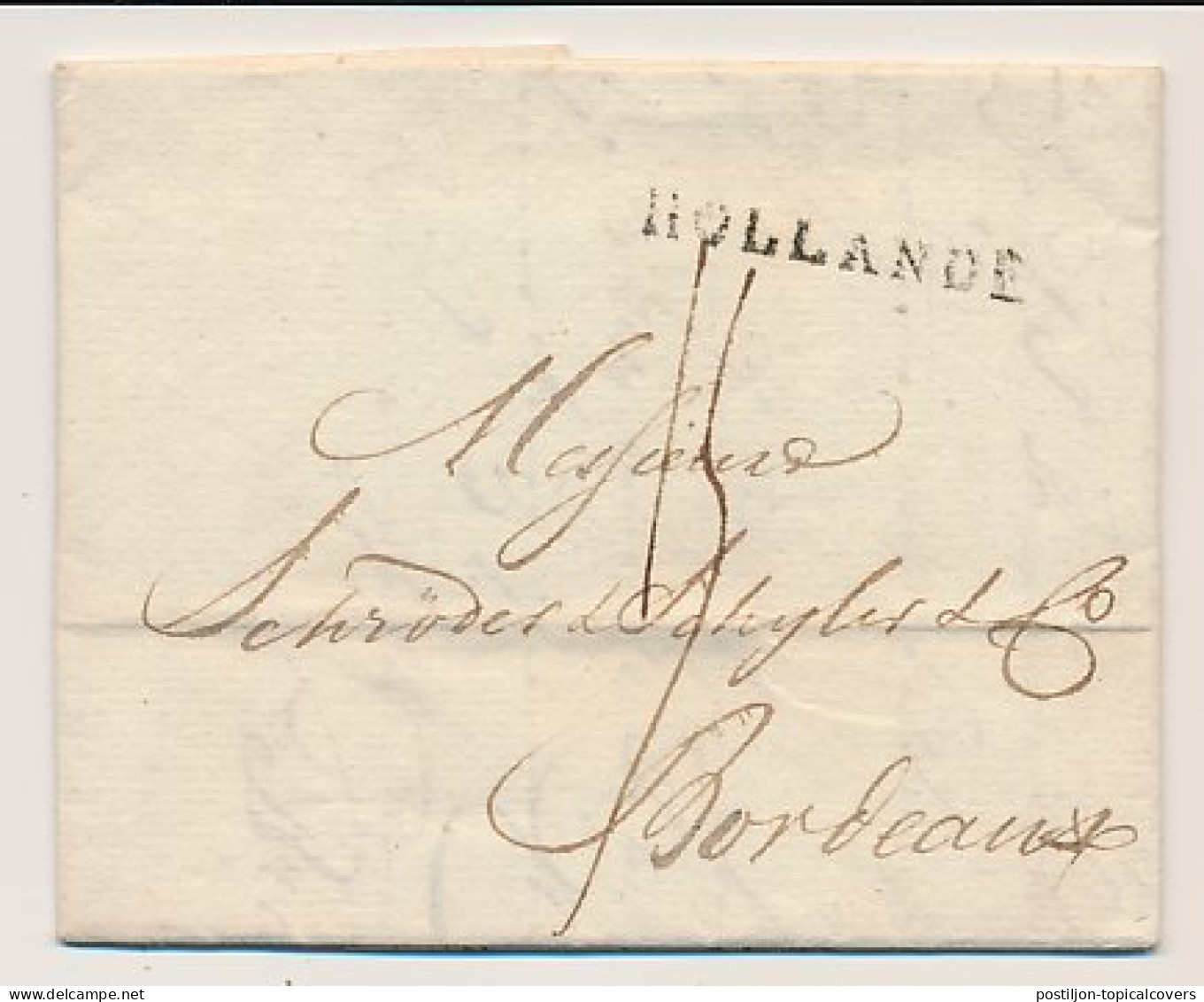 Amsterdam - Bordeaux Frankrijk 1802 - Hollande - ...-1852 Voorlopers