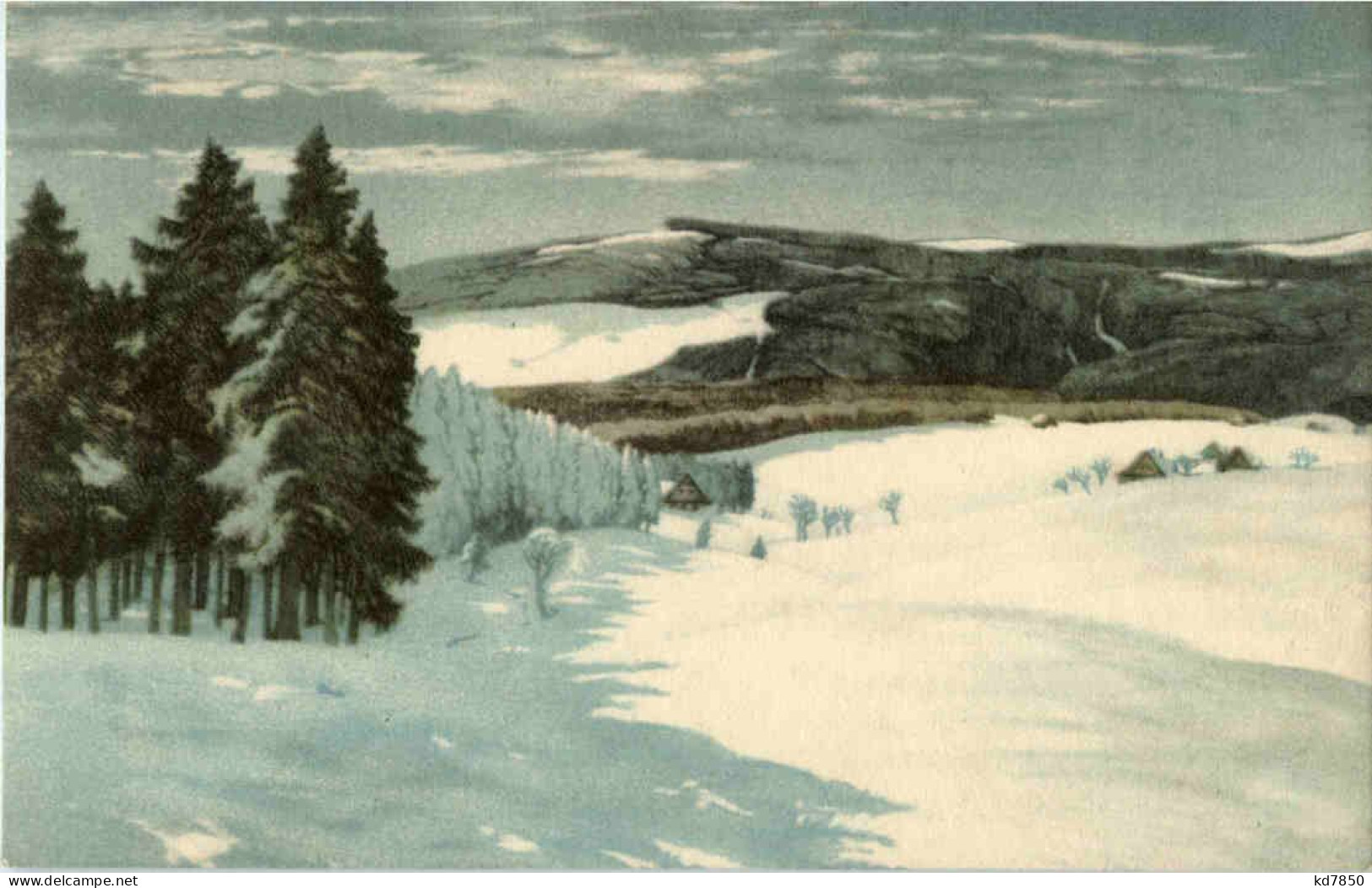 Riesengebirge Kleinaupa - Künstlerkarte Friedrich Iwan - Bohemen En Moravië