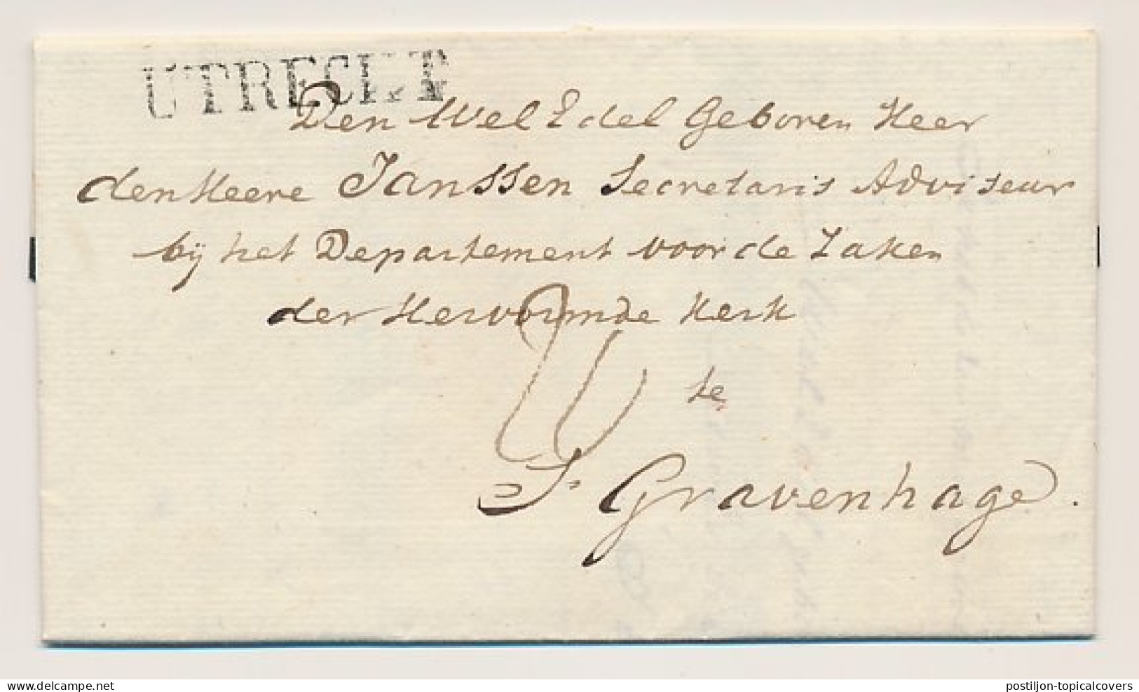 Distributiekantoor Zeist - Utrecht - S Gravenhage 1828 - ...-1852 Voorlopers