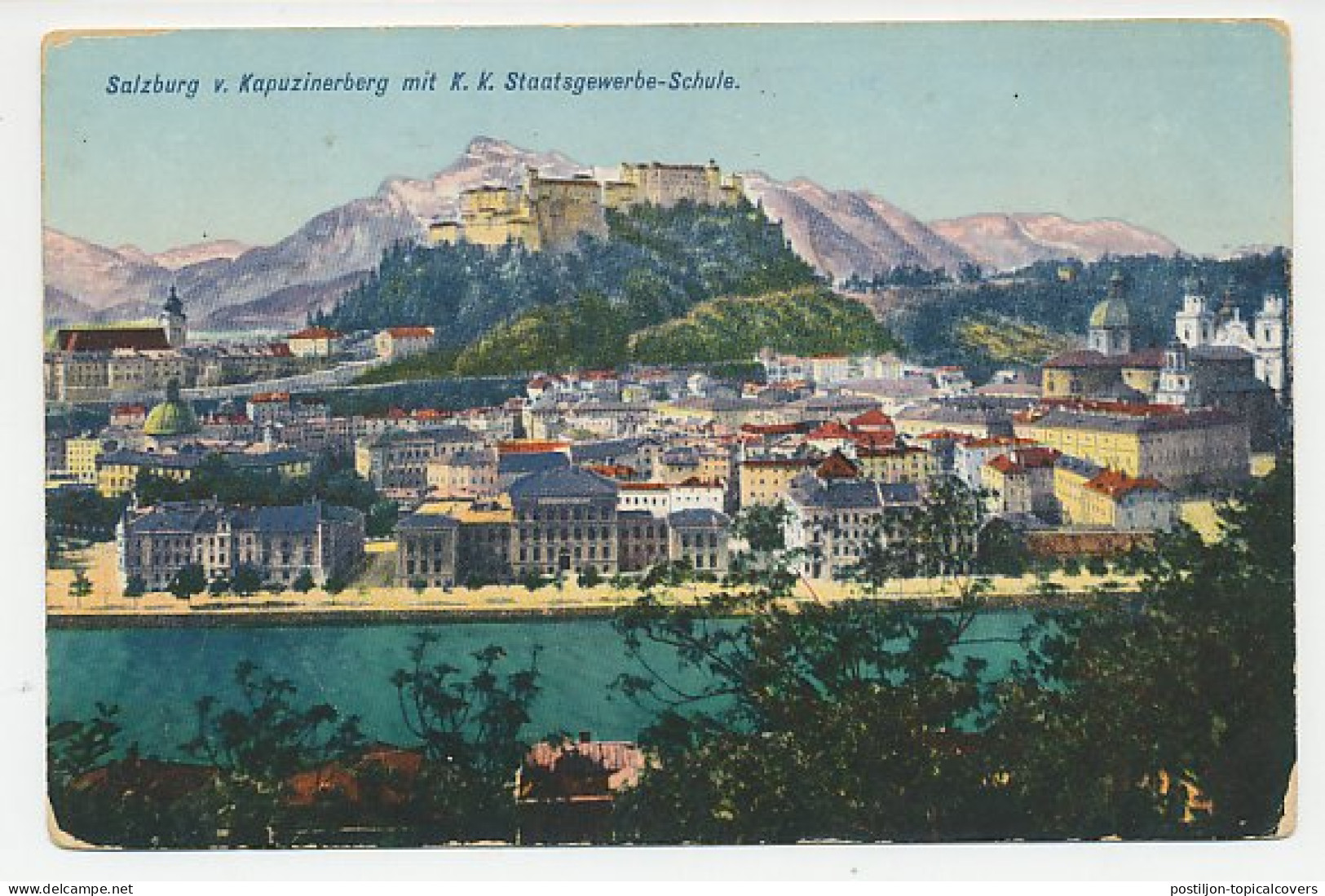 Military Service Mail Austria / Hungary 1915 Salzburg - Hohensalzburg Fortress - WWI - Châteaux